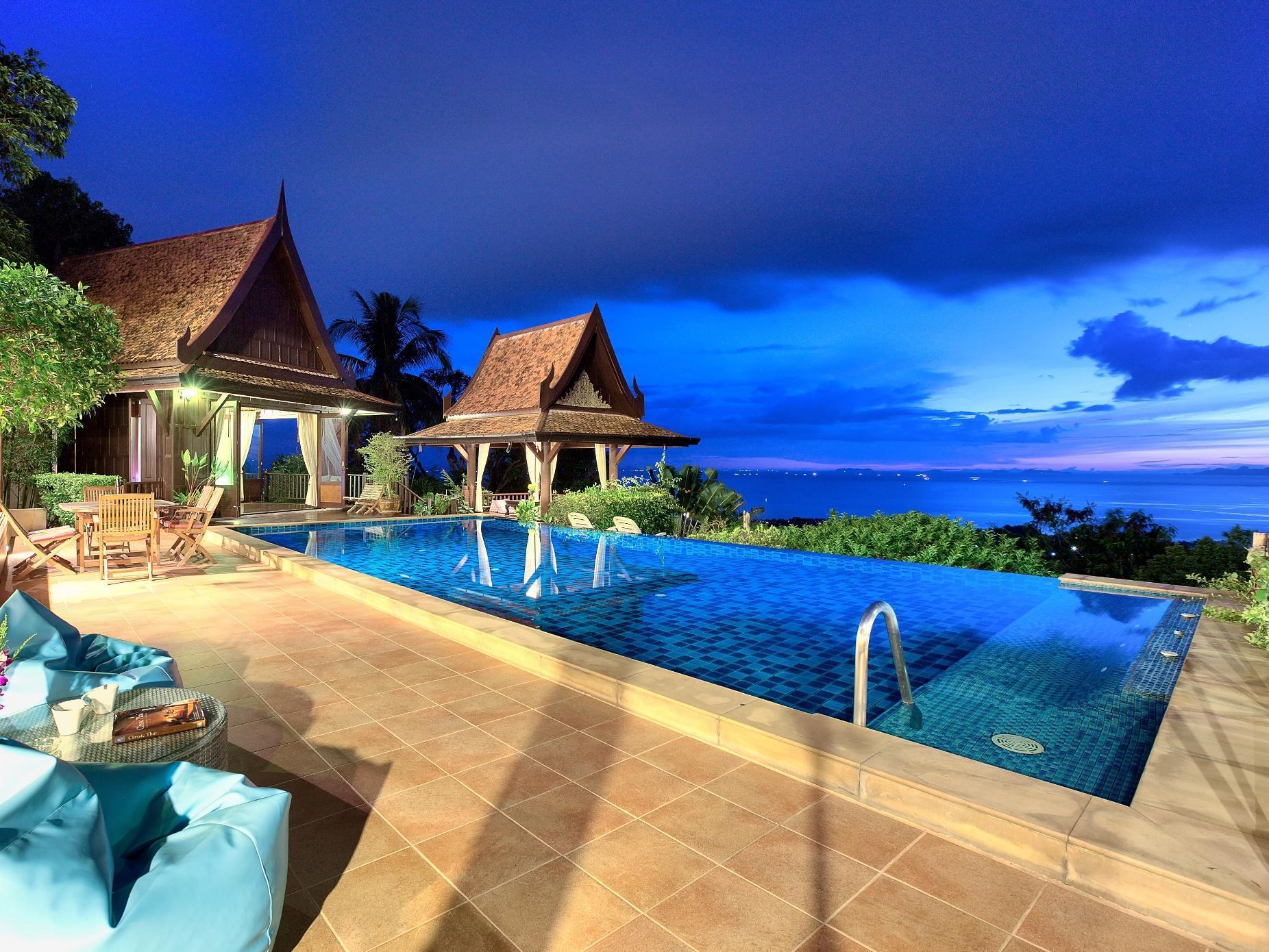 קו סמוי Villa Thai Teak - Panoramic Sea & Sunset Views מראה חיצוני תמונה