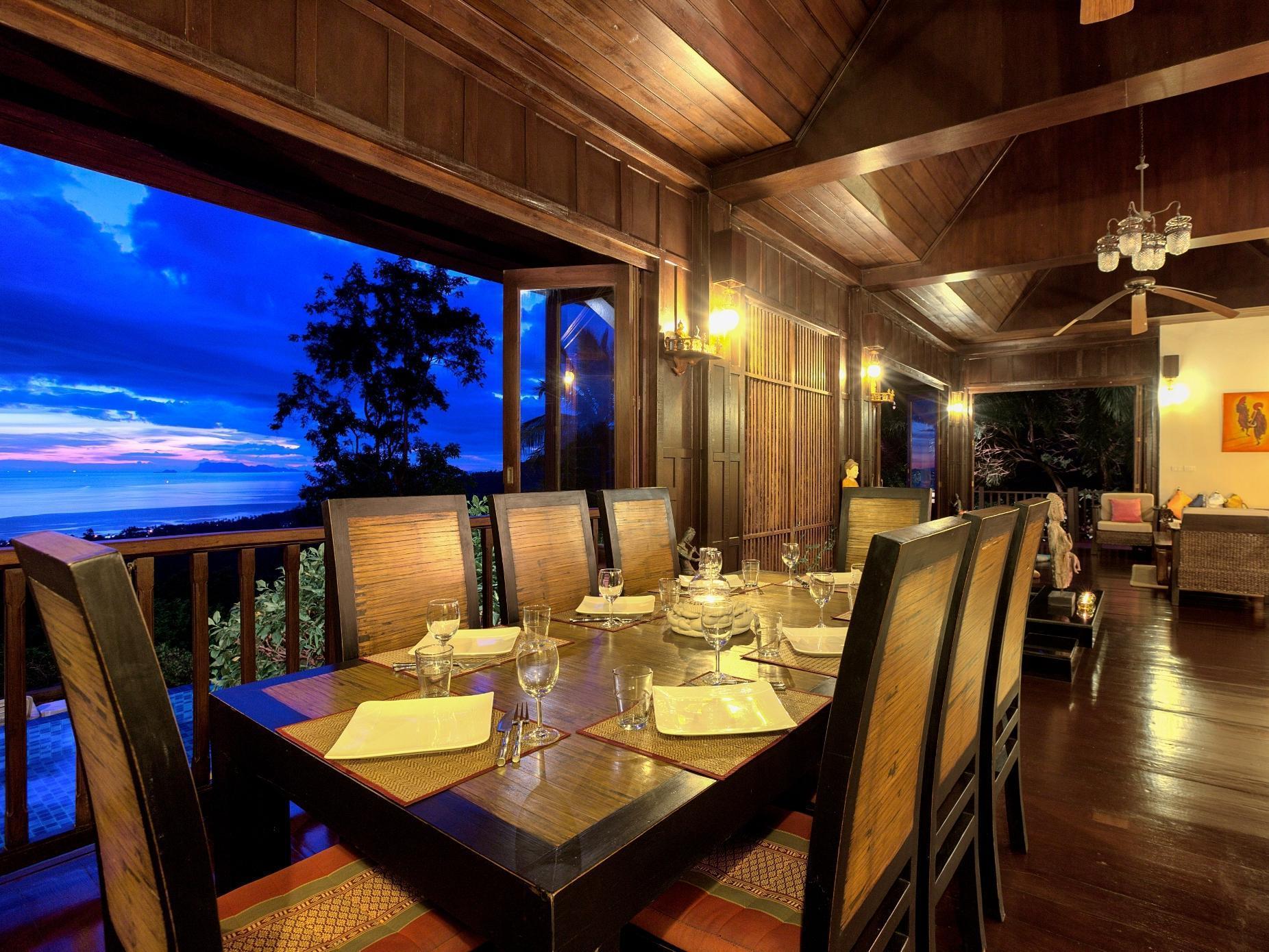 קו סמוי Villa Thai Teak - Panoramic Sea & Sunset Views מראה חיצוני תמונה
